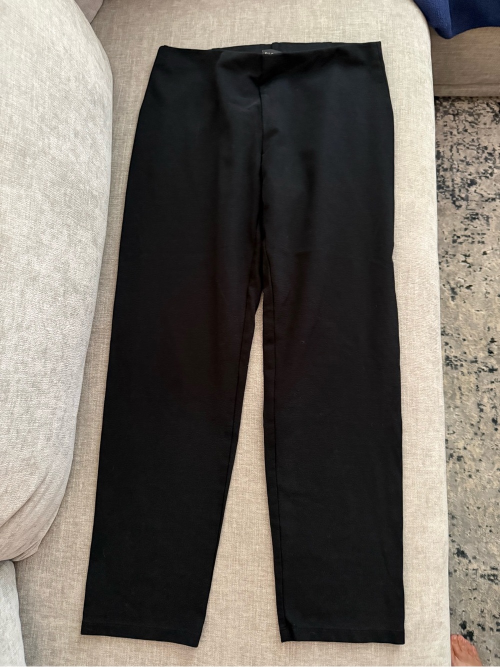 Eileen Fisher Black Straight Leg Pants Petite Medium